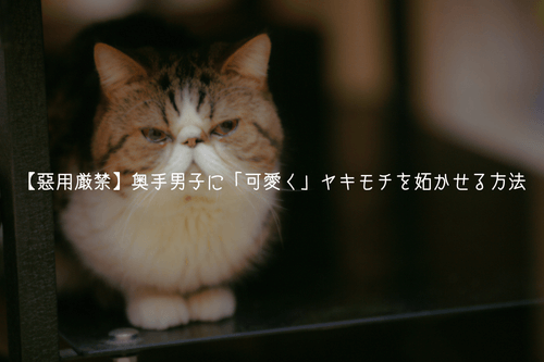 【悪用厳禁】奥手男子に「可愛く」ヤキモチを妬かせる方法