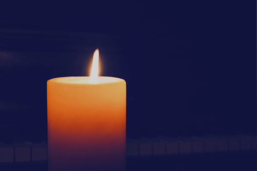 間接照明、アロマキャンドルの図